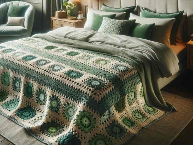 Concha de Croche em tons de Verde
